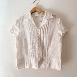 Vintage 100% linen top